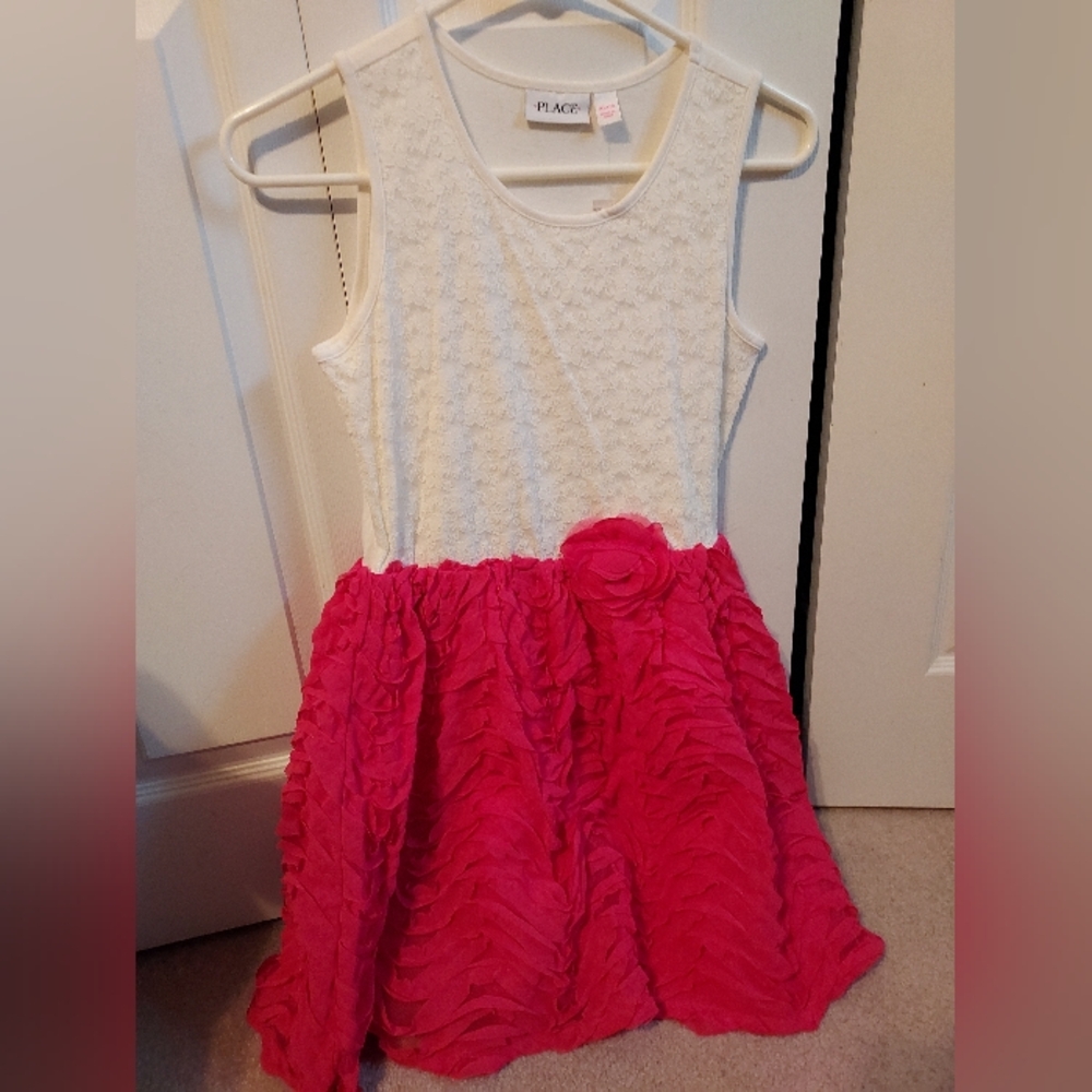 The Children's Place Pink and White Kids Dress Brand NEW Size 14